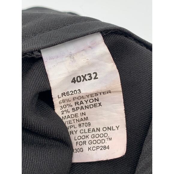 REACTION KENNETH COLE Men's Black Straight-Leg Regular Flat Front Pant SZ 40X32 - Picture 13 of 13